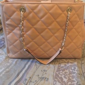 Large pink tote bag